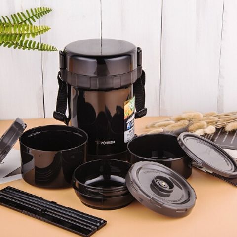 Hộp cơm giữ nhiệt 3 ngăn Zojirushi SL-XE20-AD 1.47L - Giữ ấm 6 giờ, an toàn BPA, lý tưởng mang đi văn phòng hoặc picnic