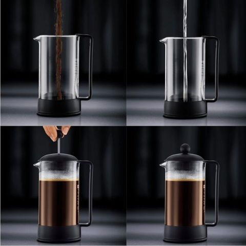 Bình pha cà phê kiểu Pháp Bodum Brazil 1543-01 - Dung tích 350ml, Thủy tinh Borosilicate, Thời trang, Hàng chính hãng từ Bồ Đào Nha