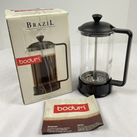 Bình pha cà phê kiểu Pháp Bodum Brazil 1543-01 - Dung tích 350ml, Thủy tinh Borosilicate, Thời trang, Hàng chính hãng từ Bồ Đào Nha