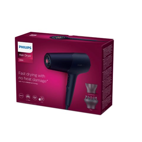 Máy Sấy Tóc Philips BHD510 2300W - Công Nghệ ThermoShield, Sấy Nhanh, Giảm Tổn Hại, 6 Chế Độ Nhiệt và Tóc Bóng Mượt