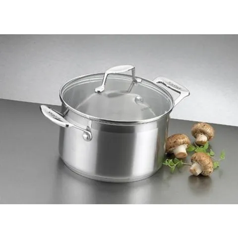 Nồi inox cao cấp 304 Scanpan Impact 18cm - Hàng chính hãng, phù hợp bếp từ, dễ vệ sinh, nắp kính cường lực, an toàn cho sức khỏe.