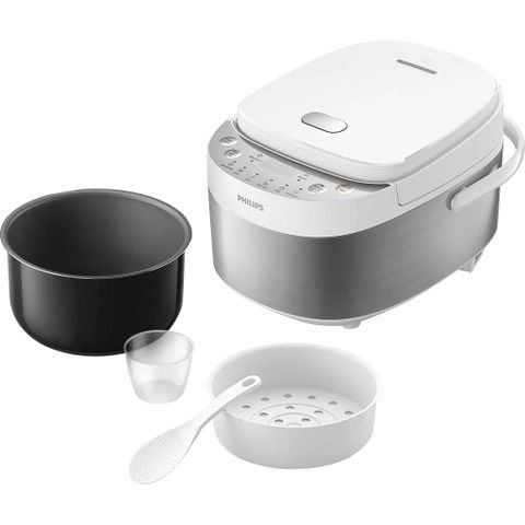 Nồi Cơm Điện Mini Philips HD3170 - Dung Tích 0.85L, Công Suất 600W, 8 Chế Độ Nấu Tự Động, Hàng Chính Hãng 2 Năm Bảo Hành
