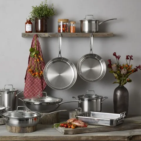 Chảo inox 304 cao cấp Scanpan Impact 20cm 71002000, đáy 3 lớp, dùng bếp từ, máy rửa bát