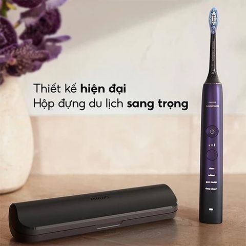Bàn Chải Điện Philips Sonicare HX9911 Tím - Công Nghệ Sóng Âm & 4 Chế Độ Chăm Sóc Răng Miệng, Giúp Nướu Khỏe Mạnh Và Làm Sạch Sâu