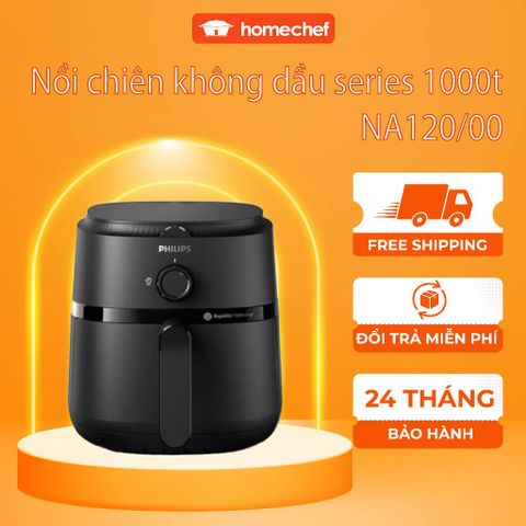 Nồi Chiên Không Dầu Philips NA120 4.2L, Công Suất 1300W, Tiết Kiệm Điện, Nấu Ăn Lành Mạnh Với 12 Chức Năng, Bảo Hành 2 Năm