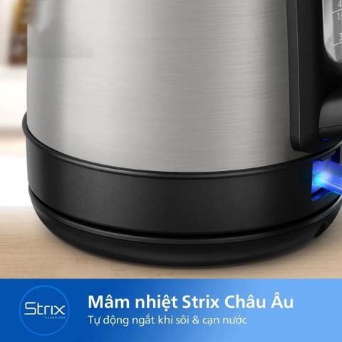 Bình Đun Nước Siêu Tốc Philips 1.7L HD9350/90 - Công Suất 2200W, Tự Động Ngắt, Bảo Hành 2 Năm, Tiết Kiệm Năng Lượng