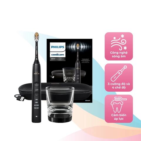Bàn Chải Điện PHILIPS Sonicare HX9914/75 Đen - Công Nghệ Sóng Âm, Làm Sạch Hiệu Quả, Chăm Sóc Nướu, Bảo Hành 24 Tháng