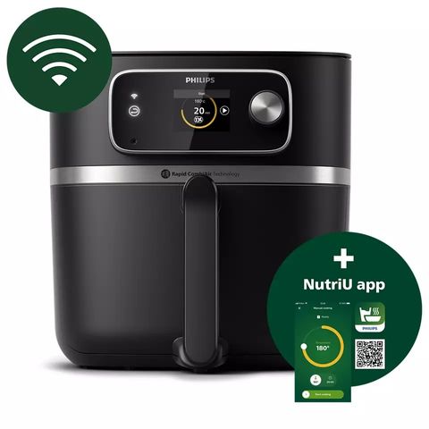 Nồi Chiên Không Dầu Điện Tử Philips HD9880 8.3L 2000W - Công Nghệ Rapid Air, Kết Nối Wifi, Tự Động Ngắt, Bảo Hành 2 Năm