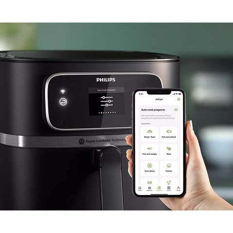 Nồi Chiên Không Dầu Điện Tử Philips HD9880 8.3L 2000W - Công Nghệ Rapid Air, Kết Nối Wifi, Tự Động Ngắt, Bảo Hành 2 Năm