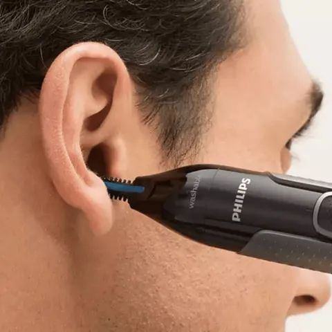 Máy tỉa lông mũi, tai, lông mày Philips NT3650 - Công nghệ PrecisionTrim, chống nước, dễ vệ sinh, sử dụng pin AA tiện lợi
