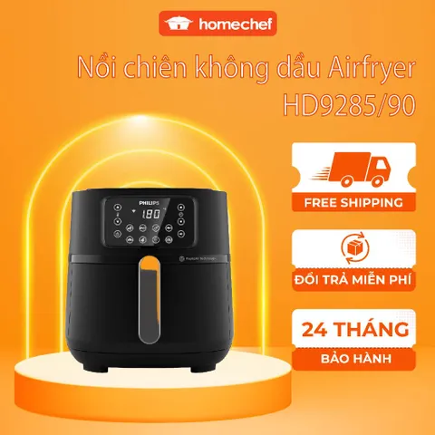 Nồi Chiên Không Dầu Philips HD9285 XXL 7.2L 2000W - Công Nghệ Rapid Air Tiết Kiệm Dầu - Dễ Sử Dụng và Vệ Sinh