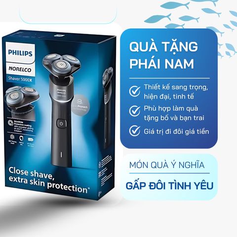 Máy Cạo Râu Philips X5006 - Cạo Khô Và Ướt, Công Nghệ SkinGlide Êm Mượt, Đầu Cạo 360°, Bảo Hành 2 Năm Chính Hãng