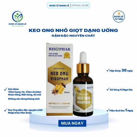 Dịch Chiết Keo Ong Dạng Uống Đậm Đặc - Hỗ Trợ Ho, Đau Họng, Kháng Viêm, Tăng Cường Đề Kháng, An Toàn Cho Trẻ Em Và Phụ Nữ Mang Thai