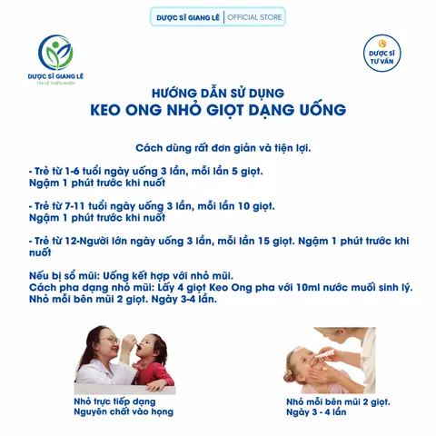 Dịch Chiết Keo Ong Dạng Uống Đậm Đặc - Hỗ Trợ Ho, Đau Họng, Kháng Viêm, Tăng Cường Đề Kháng, An Toàn Cho Trẻ Em Và Phụ Nữ Mang Thai