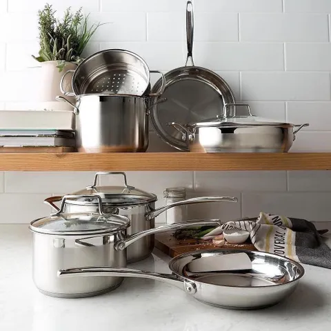 Chảo Inox Cao Cấp Scanpan Impact 24cm, Đáy 3 Lớp, Chống Dính An Toàn, Dùng Bếp Từ & Máy Rửa Bát, Sang Trọng & Tiết Kiệm Năng Lượng