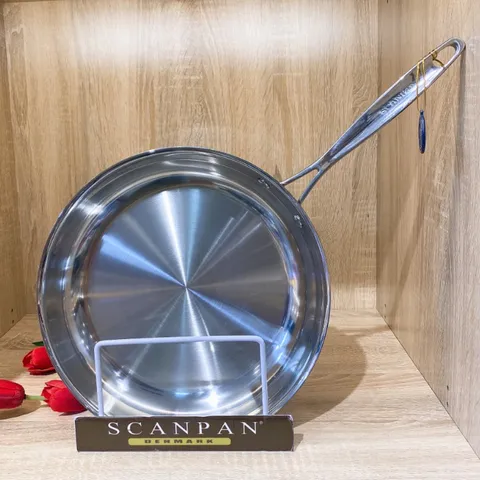 Chảo Inox Cao Cấp Scanpan Impact 24cm, Đáy 3 Lớp, Chống Dính An Toàn, Dùng Bếp Từ & Máy Rửa Bát, Sang Trọng & Tiết Kiệm Năng Lượng