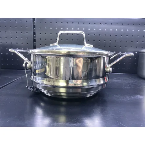 Xửng hấp inox 304 Scanpan Impact 1.3L - Vỉ hấp kèm nắp kính, sử dụng cho nồi 16/18/20cm, an toàn cho sức khỏe, hàng chính hãng