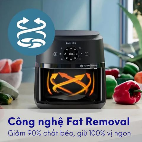 Nồi Chiên Không Dầu Điện Tử Philips NA230/00 6.2L - Công Nghệ RapidAir Tiết Kiệm Điện | 13 Chức Năng Nấu Thông Minh
