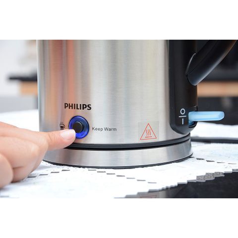 Bình Đun Nước Siêu Tốc Philips HD9316 1.7L - 1800W, Thép Không Gỉ, Bảo Hành 2 Năm, An Toàn và Tiết Kiệm Điện