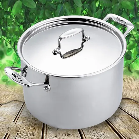 Nồi Inox 5 Lớp Scanpan Fusion 24cm 7.2L Cao Cấp - Chịu Nhiệt Tốt, Dùng Được Trên Mọi Loại Bếp, Dễ Vệ Sinh, Dành Cho Đam Mê Nấu Nướng