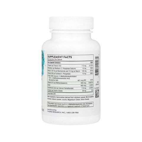 Viên Uống Thorne Basic B Complex Vitamin B Hỗ Trợ Tuần Hoàn Máu Não (Hộp 60 viên) - YoungFit