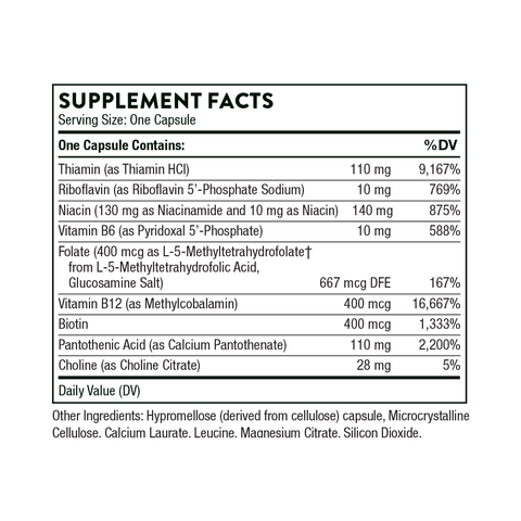 Viên Uống Thorne Basic B Complex Vitamin B Hỗ Trợ Tuần Hoàn Máu Não (Hộp 60 viên) - YoungFit