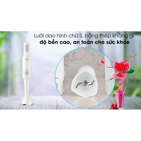 Máy Xay Cầm Tay Philips HR2531 650W - Đa Năng Xay Nhuyễn, Dễ Vệ Sinh, Bảo Hành 2 Năm, Phù Hợp Mọi Căn Bếp