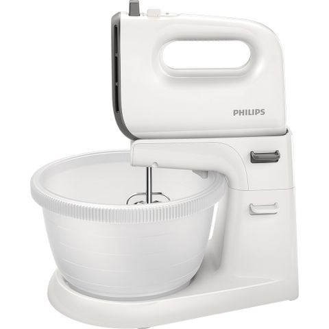 Máy đánh trứng 2in1 cầm tay và để bàn Philips HR3745 - Dung tích 3L, công suất 450W, bảo hành 2 năm, trộn bột hiệu quả với động cơ mạnh mẽ