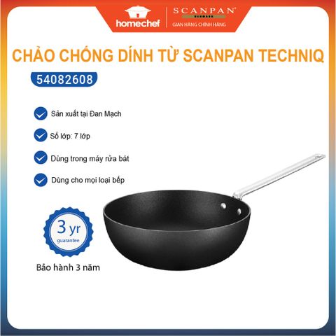 Chảo chống dính Scanpan TechnIQ 26cm - Chất liệu cao cấp, bảo hành 3 năm, thiết kế chuyên nghiệp, dễ vệ sinh, dùng cho mọi loại bếp.