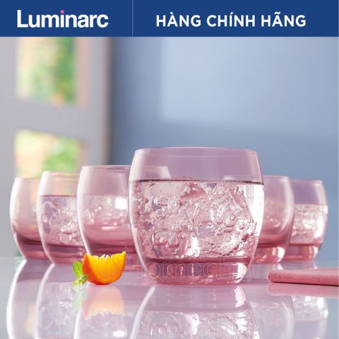 Bộ Cốc Thủy Tinh Thấp Màu Hồng Luminarc Salto 6 Chiếc 32cl - Thiết Kế Hiện Đại, An Toàn Và Tiện Ích Cho Bếp Nhà