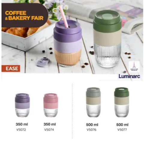 Cốc Thủy Tinh Luminarc Ease 500ml Màu Xanh - Chống Va Đập, Chịu Nhiệt, Dễ Dàng Mang Theo, An Toàn, Dụng Cụ Nhà Bếp Tiện Ích