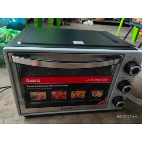 Lò Nướng Điện Galanz KWS1530LQ-D2 30L 1500W - Sang Trọng, Đối Lưu, Nướng Xiên Quay, Bảo Hành 1 Năm