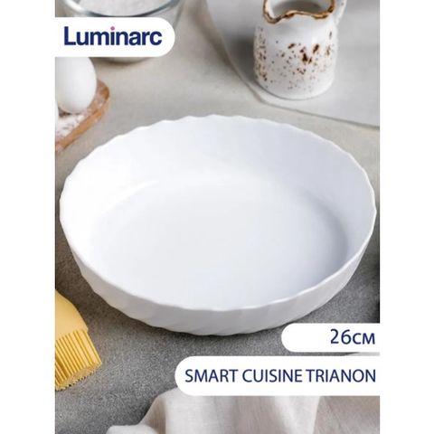 Khay Nướng Thủy Tinh Luminarc Smart Cuisine Trianon 26cm - Chịu Nhiệt Tốt, Dùng Lò Nướng, Lò Vi Sóng, An Toàn Cho Sức Khỏe