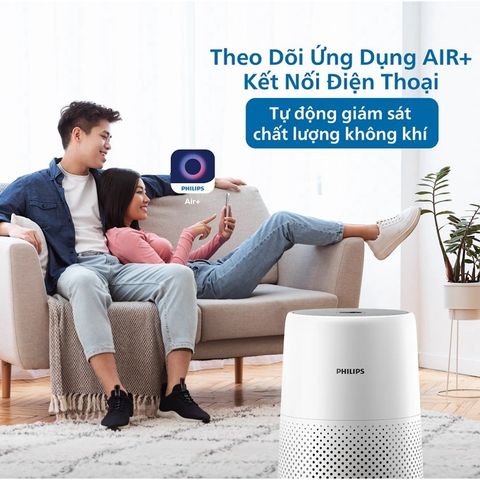 Máy Lọc Không Khí Philips AC0850/20 - Wifi, Diện Tích 49m2, 99,9% Vi-rút, Bảo Hành 2 Năm, Cảm Biến Thông Minh, Tiết Kiệm Năng Lượng