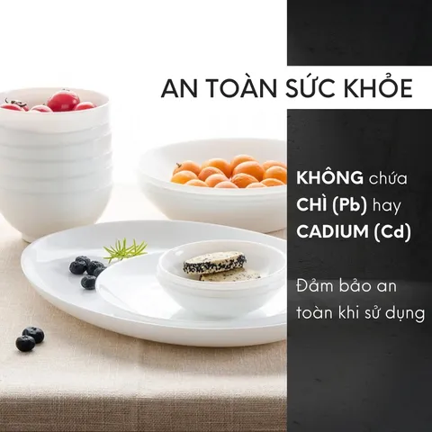 Bộ bát đĩa (tô, chén, dĩa) thủy tinh  Luminarc Diwali 15 chi tiết, chịu sốc nhiệt tốt - DW15L