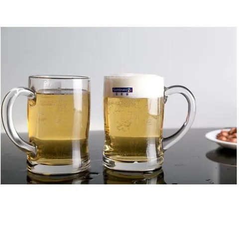 Bộ 6 cốc bia Luminarc Benidorm 450ml có quai - Thủy tinh cường lực dày dặn, chống bám bẩn, an toàn cho sức khỏe