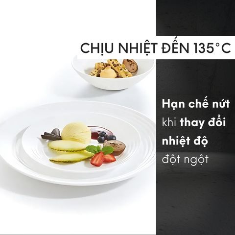 Bộ Bát Đĩa Thủy Tinh Luminarc Harena 12 Món - An Toàn Với Lò Vi Sóng, Bền Bỉ, Chống Xước - Quà Tặng Thực Dụng