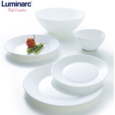 Bộ Bát Đĩa Thủy Tinh Luminarc Harena 12 Món - An Toàn Với Lò Vi Sóng, Bền Bỉ, Chống Xước - Quà Tặng Thực Dụng