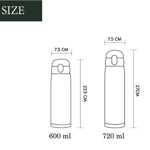 Bình Giữ Nhiệt Zojirushi 600ml SM-VA60-XA - Thép Không Gỉ, Giữ Được Nóng Lạnh, Tiện Dụng Cho Đi Học Đi Làm, Bảo Hành 1 Năm Chính Hãng