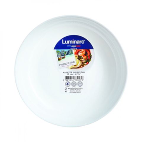 Đĩa thủy tinh sâu lòng Luminarc Friend's Time 21cm P6281 - An toàn lò vi sóng, máy rửa bát, Chất lượng cao từ Pháp