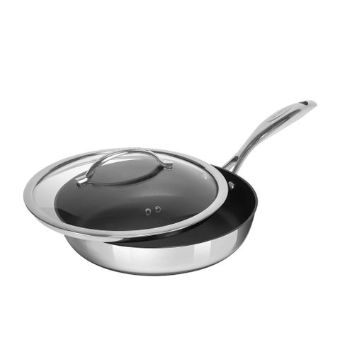 Chảo chống dính sâu lòng Scanpan HaptiQ 28cm có nắp - Dùng cho bếp từ, bảo hành 3 năm, chất lượng Đan Mạch, siêu bền, dễ vệ sinh