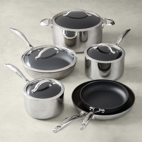 Chảo chống dính sâu lòng Scanpan HaptiQ 28cm có nắp - Dùng cho bếp từ, bảo hành 3 năm, chất lượng Đan Mạch, siêu bền, dễ vệ sinh