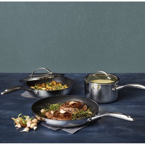 Chảo chống dính sâu lòng Scanpan HaptiQ 28cm có nắp - Dùng cho bếp từ, bảo hành 3 năm, chất lượng Đan Mạch, siêu bền, dễ vệ sinh
