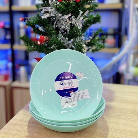 Bộ 6 đĩa thủy tinh Luminarc Diwali màu xanh ngọc DW6A - Sang trọng, an toàn, chất lượng cao cho bếp và bàn ăn hiện đại
