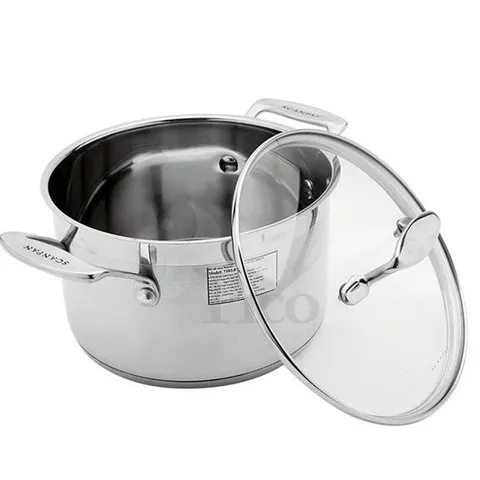 Nồi Inox 20cm Nắp Kính Scanpan Impact 304 - Thiết kế Sang Trọng, Dùng Bếp Từ, An Toàn Máy Rửa Bát, Chất Lượng Cao Cấp