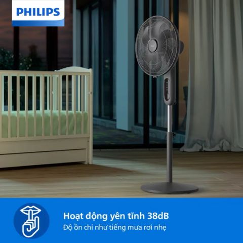 Quạt Điện Đứng Philips CX1220/00 - Công Suất 3330m³/h, Yên Tĩnh 38dB, Tốc Độ Điều Chỉnh & Chức Năng Hẹn Giờ - Giải Pháp Mát Mẻ Cho Mùa Hè