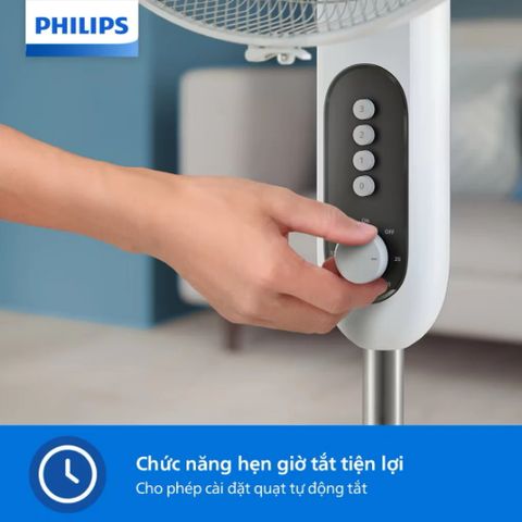 Quạt Điện Đứng Philips CX1220/00 - Công Suất 3330m³/h, Yên Tĩnh 38dB, Tốc Độ Điều Chỉnh & Chức Năng Hẹn Giờ - Giải Pháp Mát Mẻ Cho Mùa Hè