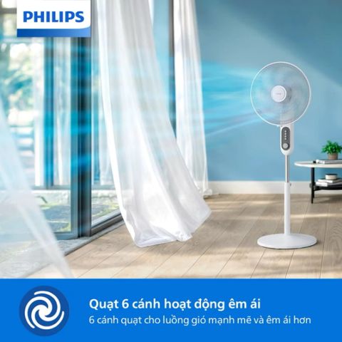 Quạt Điện Đứng Philips CX1220/00 - Công Suất 3330m³/h, Yên Tĩnh 38dB, Tốc Độ Điều Chỉnh & Chức Năng Hẹn Giờ - Giải Pháp Mát Mẻ Cho Mùa Hè