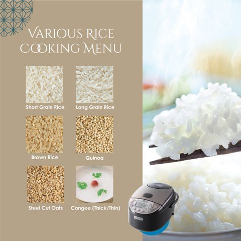 Nồi Cơm Điện Tử Zojirushi NL-GAQ18V-BM 1.8L - Chức Năng Nấu Dinh Dưỡng và Hấp STEAM - Gia Đình Nhỏ Tiện Dụng, Bảo Hành 1 Năm