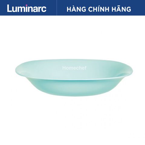 Đĩa thủy tinh sâu lòng Luminarc Carine 21cm màu xanh ngọc, an toàn cho lò vi sóng, thiết kế hiện đại, sản xuất tại Pháp - Hàng chính hãng P4251